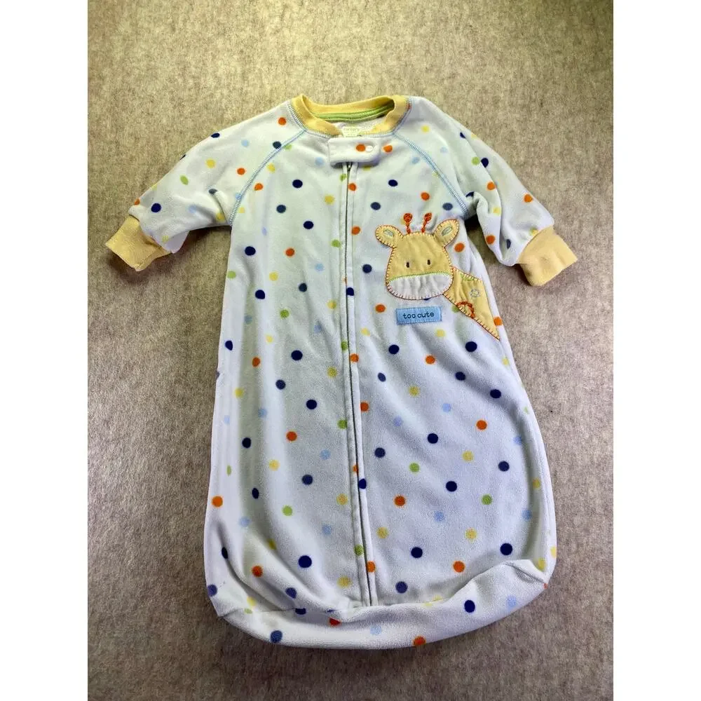 Carter's Fleece Polka Dot Sleep Sack Size 0-9 months